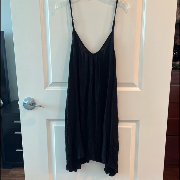 Elan Cover-Up Slip Sleeveless Scoop Neck Mini Dress Black Size M - Picture 3 of 14